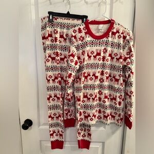 Hanna Andersson Dear Deer Unisex 2 Piece Pajama Set Medium